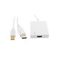 4World adapteris DisplayPort M + USB M > HDMI F , 0.5m, Baltas цена и информация | Adapteriai, USB šakotuvai | pigu.lt