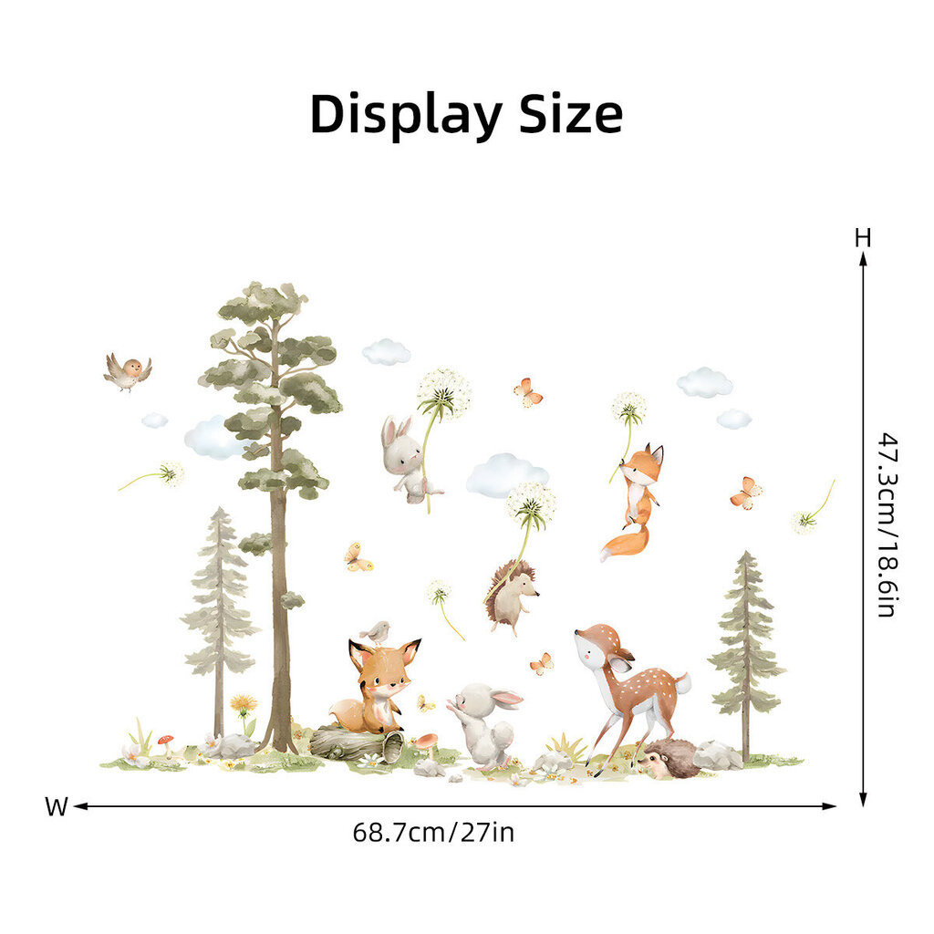 Vaikiškas interjero lipdukas Miško žvėrys kaina ir informacija | Interjero lipdukai | pigu.lt