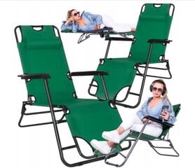 Lauko kėdė-gultas Fluxar home GL0051, žalias kaina ir informacija | Lauko kėdės, foteliai, pufai | pigu.lt
