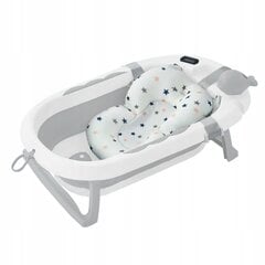 Sulankstoma kūdikio vonelė su termometru ir pagalvėle Primabobo Ola, pilka kaina ir informacija | Maudynių priemonės | pigu.lt