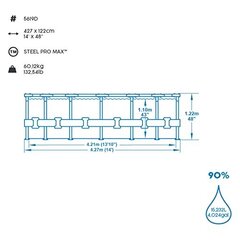 Baseinas Bestway® Steel Pro MAX™ 427x122 cm, su filtru kaina ir informacija | Baseinai | pigu.lt