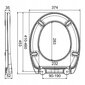 Klozeto sėdynė 453x374 mm duroplastas,lėtai nusileidžianti, nuimama. Plumeria kaina ir informacija | Vonios kambario aksesuarai | pigu.lt