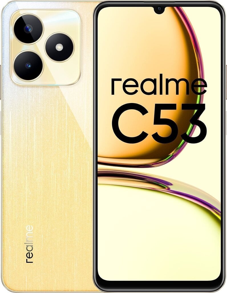 Realme C53 8/256GB DS 4G Champion Gold цена и информация | Mobilieji telefonai | pigu.lt