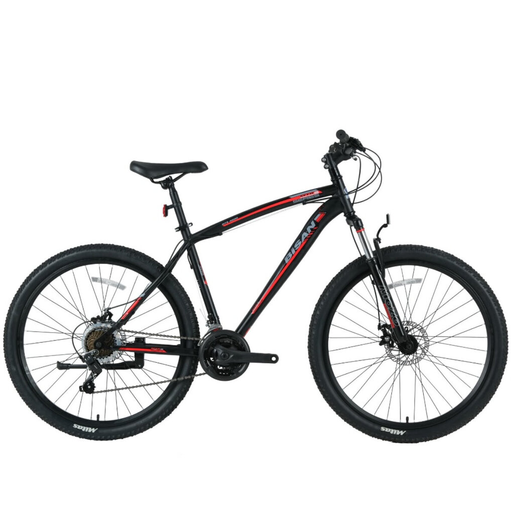 Kalnų dviratis Bisan MTS4600 MD 29", juodas/raudonas цена и информация | Dviračiai | pigu.lt