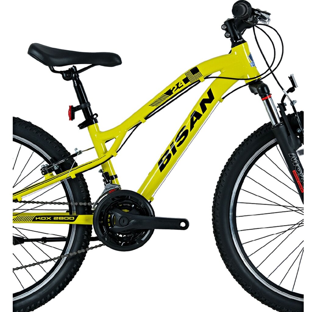 Miesto dviratis Bisan KDX2800 MD 24", geltonas kaina ir informacija | Dviračiai | pigu.lt