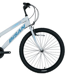 Miesto dviratis Bisan Sentiero 24", baltas/mėlynas kaina ir informacija | Dviračiai | pigu.lt