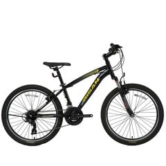 Miesto dviratis Bisan MTS4600 VB 24", juodas/geltonas kaina ir informacija | Dviračiai | pigu.lt