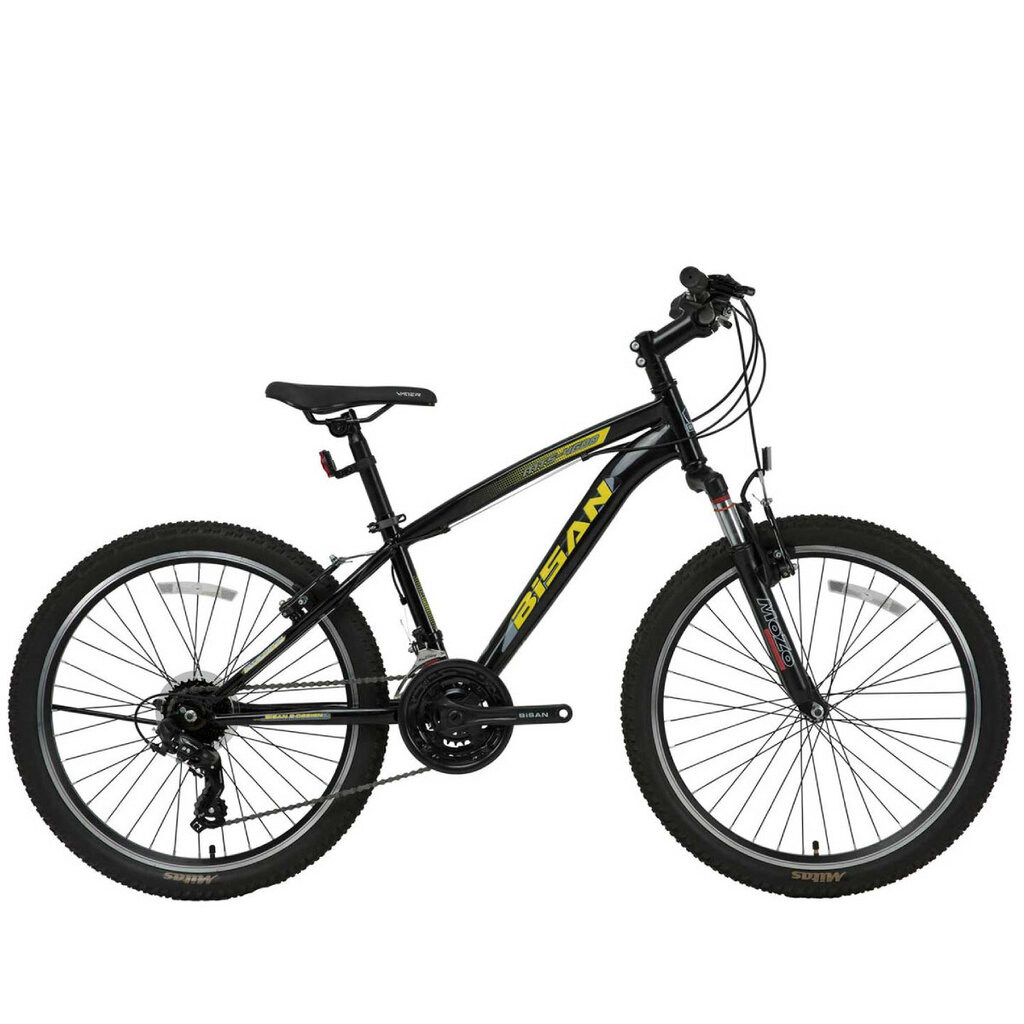 Miesto dviratis Bisan MTS4600 VB 24", juodas/geltonas цена и информация | Dviračiai | pigu.lt