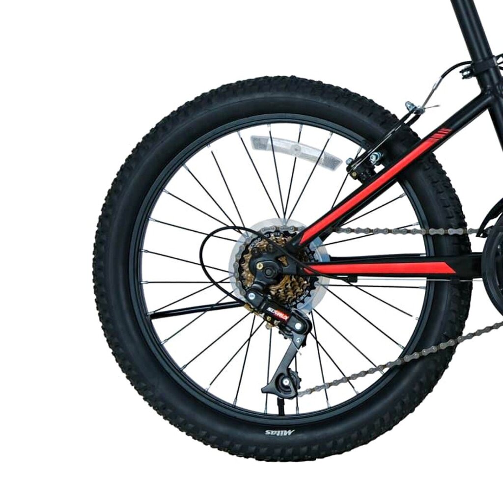 Miesto dviratis Bisan KDS2750 VB 20", juodas/raudonas kaina ir informacija | Dviračiai | pigu.lt
