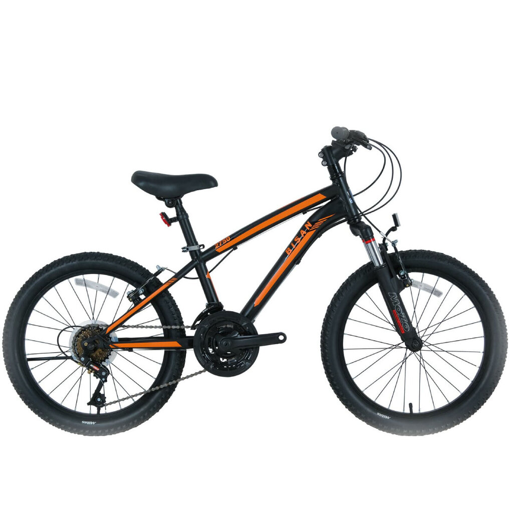 Miesto dviratis Bisan KDS2750 VB 20", juodas/oranžinis kaina ir informacija | Dviračiai | pigu.lt