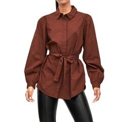 Vila marškiniai moterims 14080272, rudi kaina ir informacija | Palaidinės, marškiniai moterims | pigu.lt