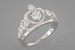 Серебряное кольцо с цирконами Brasco 54061 54061-18.5 цена и информация | Кольцо | pigu.lt