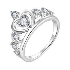 Серебряное кольцо с цирконами Brasco 54061 54061-18.5 цена и информация | Кольцо | pigu.lt