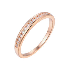 Paauksuotas sidabrinis žiedas su cirkoniais Brasco 55918 kaina ir informacija | Žiedai | pigu.lt