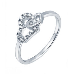 Серебряное кольцо с цирконами Brasco 57177 57177-15 цена и информация | Кольца | pigu.lt