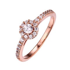 Paauksuotas sidabrinis žiedas su cirkoniais Brasco 57211 kaina ir informacija | Žiedai | pigu.lt