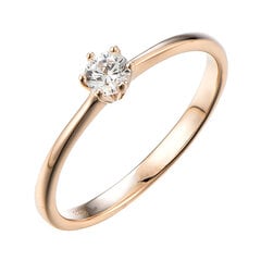 Paauksuotas sidabrinis žiedas su cirkoniu Brasco 55925 kaina ir informacija | Žiedai | pigu.lt