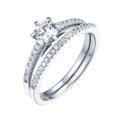 Sidabrinis žiedas su cirkoniais Brasco 57163 kaina ir informacija | Žiedai | pigu.lt