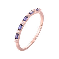 Paauksuotas sidabrinis žiedas su cirkoniais Brasco 58833 kaina ir informacija | Žiedai | pigu.lt