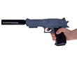 Vaikiškas pistoletas su duslintuvu ir šoviniais, pilkas kaina ir informacija | Žaislai berniukams | pigu.lt