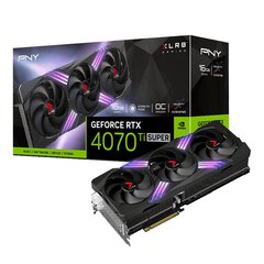 PNY GeForce RTX 4070 Ti Super XLR8 Gaming Verto Epic-X RGB Overclocked Triple Fan (VCG4070TS16TFXXPB1-O) цена и информация | Видеокарты (GPU) | pigu.lt