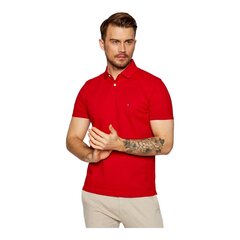 Tommy Hilfiger polo marškinėliai vyrams 88034, raudoni kaina ir informacija | Vyriški marškinėliai | pigu.lt