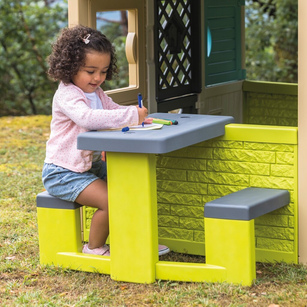 Vaikiškas pikniko stalas sodo namams Smoby, žalias kaina ir informacija | Vaikų žaidimų nameliai | pigu.lt