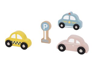 Žaislas transporto priemonių ir kelio ženklų rinkinys dėžutėje Tooky Toy, 11 d. kaina ir informacija | Žaislai berniukams | pigu.lt