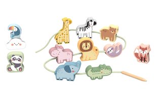 Kaladėlės sriegimui Zoo Animals Tooky Toy, 13 d. kaina ir informacija | Lavinamieji žaislai | pigu.lt