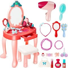 vaikiškas tualetinis staliukas su veidrodžiu ir priedais Woopie kaina ir informacija | Žaislai mergaitėms | pigu.lt