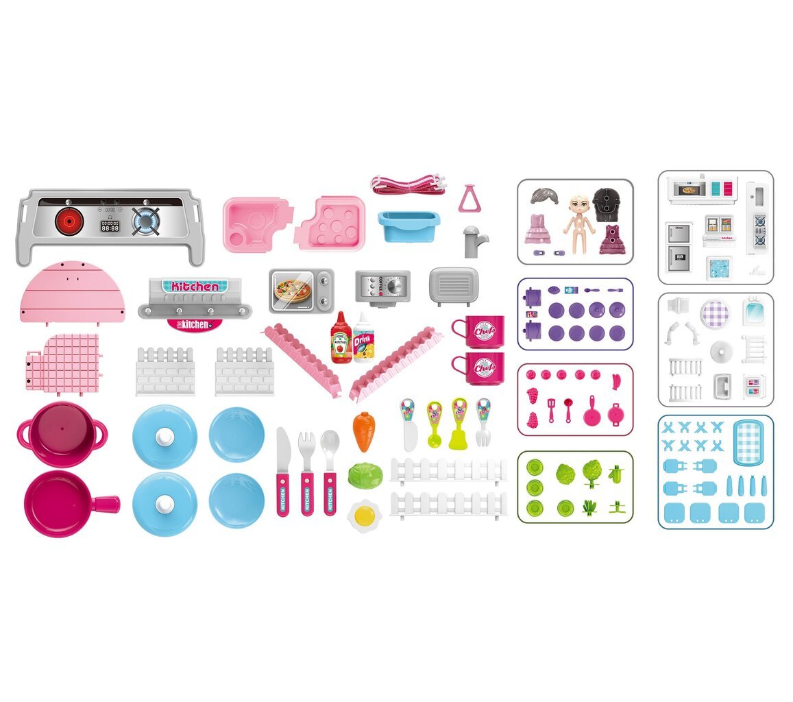Žaislinė nešiojama virtuvė kuprinėje Woopie kaina ir informacija | Žaislai mergaitėms | pigu.lt
