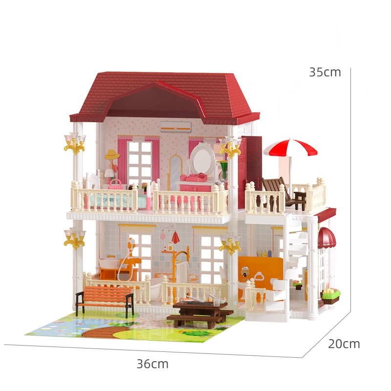 Didelis lėlių namelis Woopie, 183 d. kaina ir informacija | Žaislai mergaitėms | pigu.lt