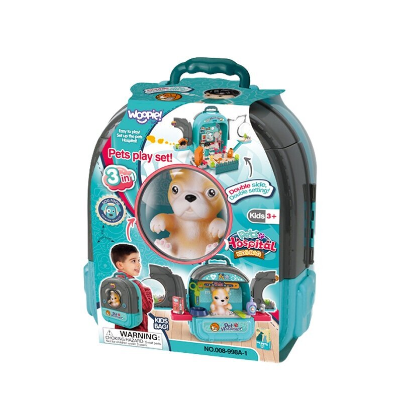 Šunų priežiūros rinkinys kuprinėje Woopie цена и информация | Žaislai mergaitėms | pigu.lt