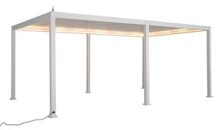 Elektrinė pavėsinė Pergola PLATINUM su LED, 3x6, White kaina ir informacija | Pavėsinės | pigu.lt