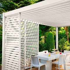 Žaliuzės pavėsinei Pergola Premium White, 93 cm цена и информация | Беседки, навесы, тенты | pigu.lt