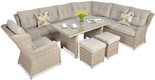 Lauko baldų komplektas TRIVENTO DINING, Light Beige kaina ir informacija | Hamakai | pigu.lt