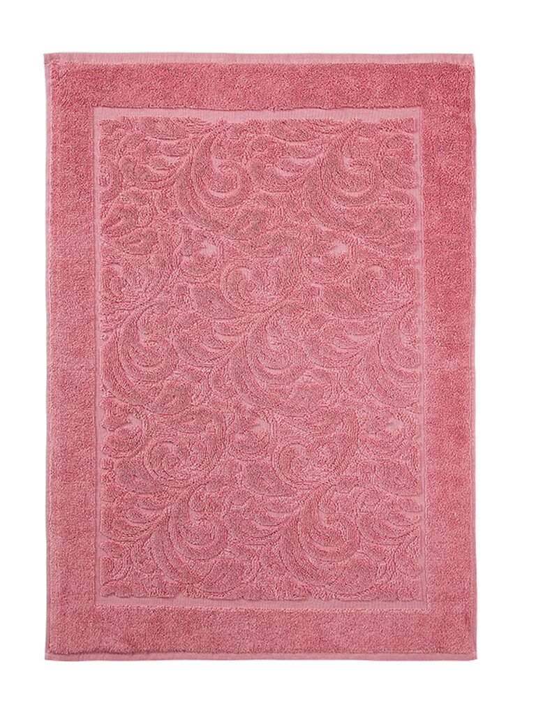 Vonios kambario kilimas Karna Cotton Esra 50x70cm Pink 2819 kaina ir informacija | Vonios kambario aksesuarai | pigu.lt