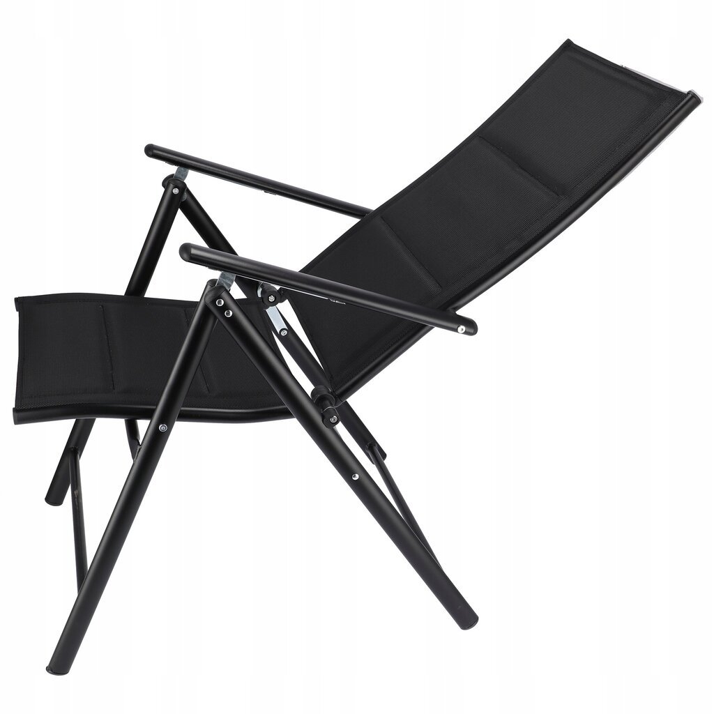 2-ių dalių sodo kėdžių komplektas Jumi, juodas kaina ir informacija | Lauko kėdės, foteliai, pufai | pigu.lt