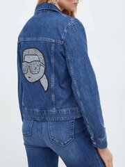 Джинсовая куртка KARL LAGERFELD Logo Frozen Mid Blue Denim 240W1401 563760048 цена и информация | Женские пиджаки | pigu.lt