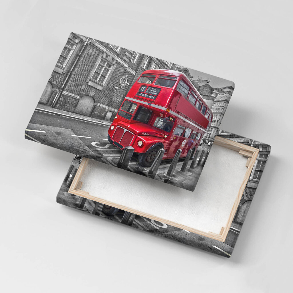Reprodukcija Raudonas dviaukštis autobusas цена и информация | Reprodukcijos, paveikslai | pigu.lt