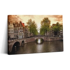 Reprodukcija Amsterdamo kanalai miesto viduje kaina ir informacija | Reprodukcijos, paveikslai | pigu.lt