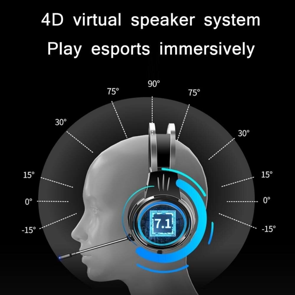 Žaidimų ausinės Berimax V2-01 su apšvietimu kaina ir informacija | Ausinės | pigu.lt