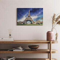 Reprodukcija Eifelio bokštas, žaibas ir audra kaina ir informacija | Reprodukcijos, paveikslai | pigu.lt