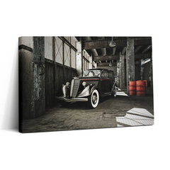 Reprodukcija Klasikinis automobilis senoje gamykloje kaina ir informacija | Reprodukcijos, paveikslai | pigu.lt