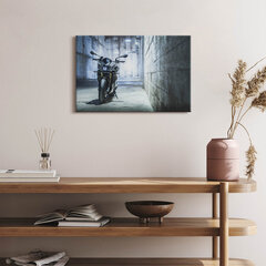 Reprodukcija Motociklas betoninėje miesto alėjoje kaina ir informacija | Reprodukcijos, paveikslai | pigu.lt