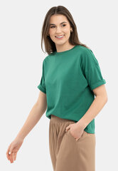 Marškinėliai moterims Volcano, žali kaina ir informacija | Marškinėliai moterims | pigu.lt