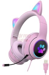 Cat Ears RGB A2, black цена и информация | Наушники | pigu.lt