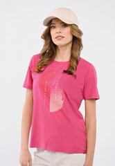 розовая широкая хлопковая блуза одного размера цена и информация | Футболка женская | pigu.lt