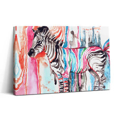 Reprodukcija Spalvinga zebro gyvūno iliustracija kaina ir informacija | Reprodukcijos, paveikslai | pigu.lt