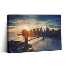 Reprodukcija Niujorko Manhetenas ir saulėlydis kaina ir informacija | Reprodukcijos, paveikslai | pigu.lt